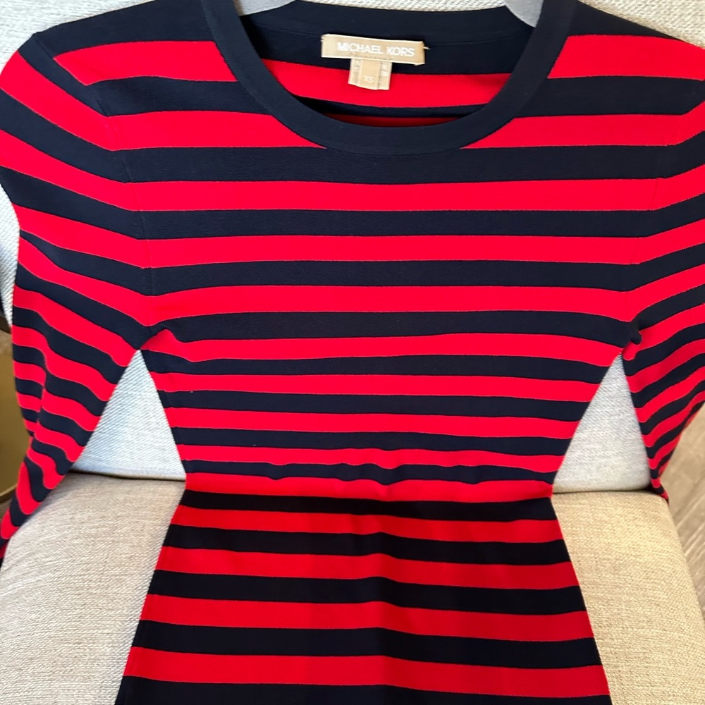 Michael Kors, xs, navy and red stripe